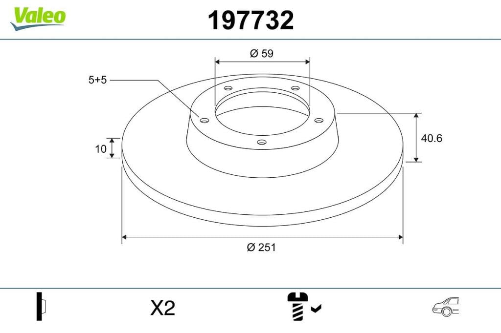 Disques de frein VALEO 197732